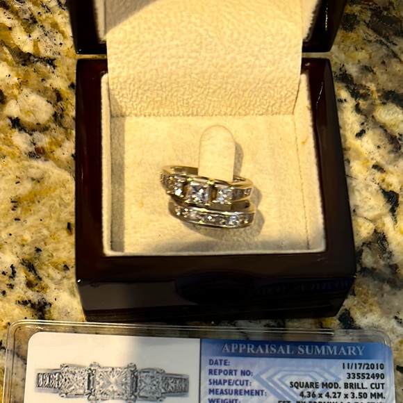 Princess Cut Bridal Set size 6. 2tcw. 14k WG